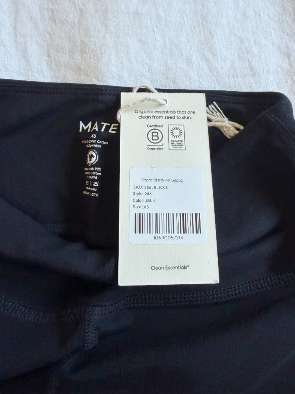 Mate the Label Midi Leggings - Black - Size XS - NWT - Picture 5 of 5